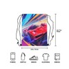 jejeloiu Race Car Drawstring Backpack 13"x15.7" Speed Sports Car Drawstring