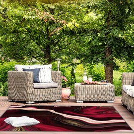 FUIENCFKE Ruby Red Black Gold Marble Decor Art Rugs Soft Non-Slip Indoor Outdoor Living Room Bedroom Kids Room Modern Home Decor Carpet Mat Yoga Mat Runner Rugs Doormat, Multi11, 47x63inch(120x160cm)