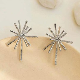 Gold Starburst Earrings Studs for Women Sunburst Earrings Fireworks Earrings Star Earrings Gold Statement Earrings Jewelry Gifts for Girls