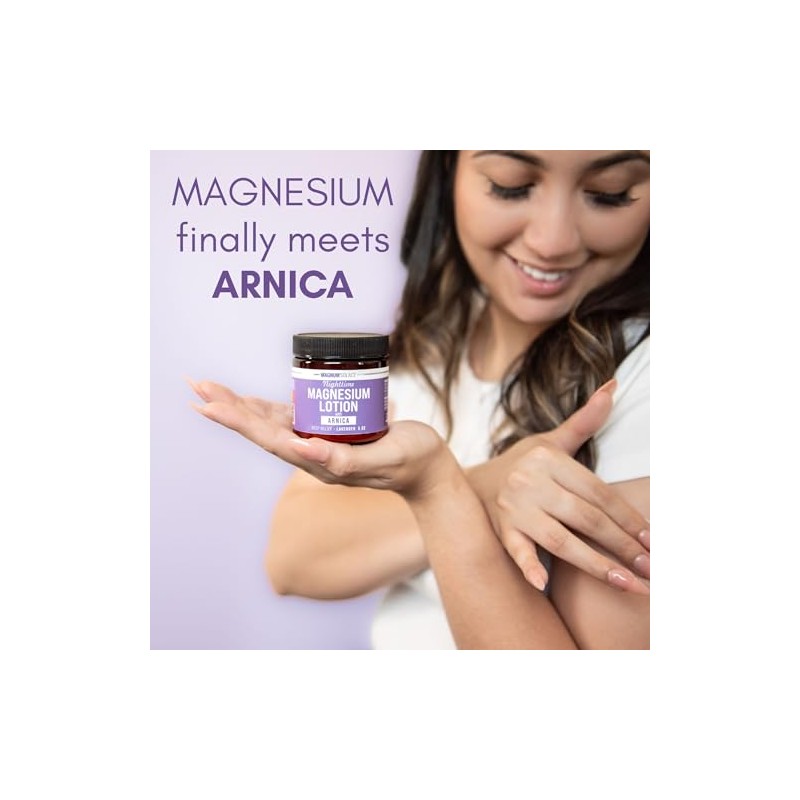 Nighttime Magnesium Lotion with Arnica Soothing Relief Relaxation, Highly Concentrated