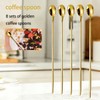 8 Pcs Gold Espresso Spoons, 6.7" Long Handle Small Coffee
