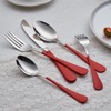 Onlycooker Red Silverware Set 20 Piece 18/0 Stainless Steel Flatware