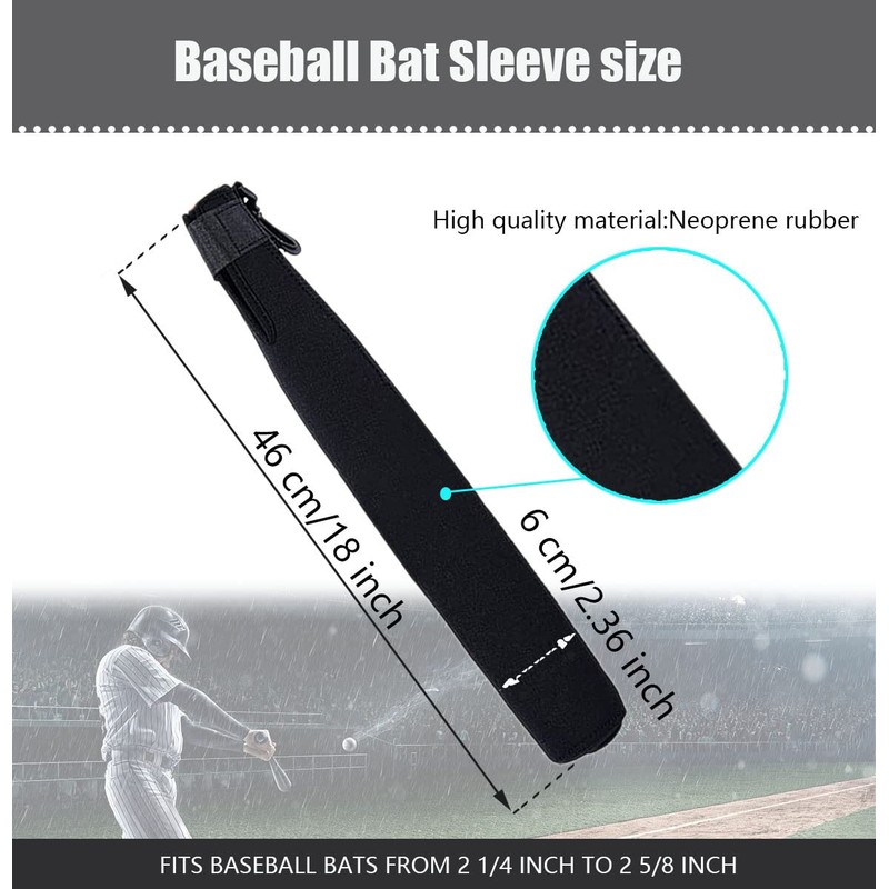 WETEPUXI 2 Pcs Baseball Bat Sleeve Bat Warmer Softball Bat