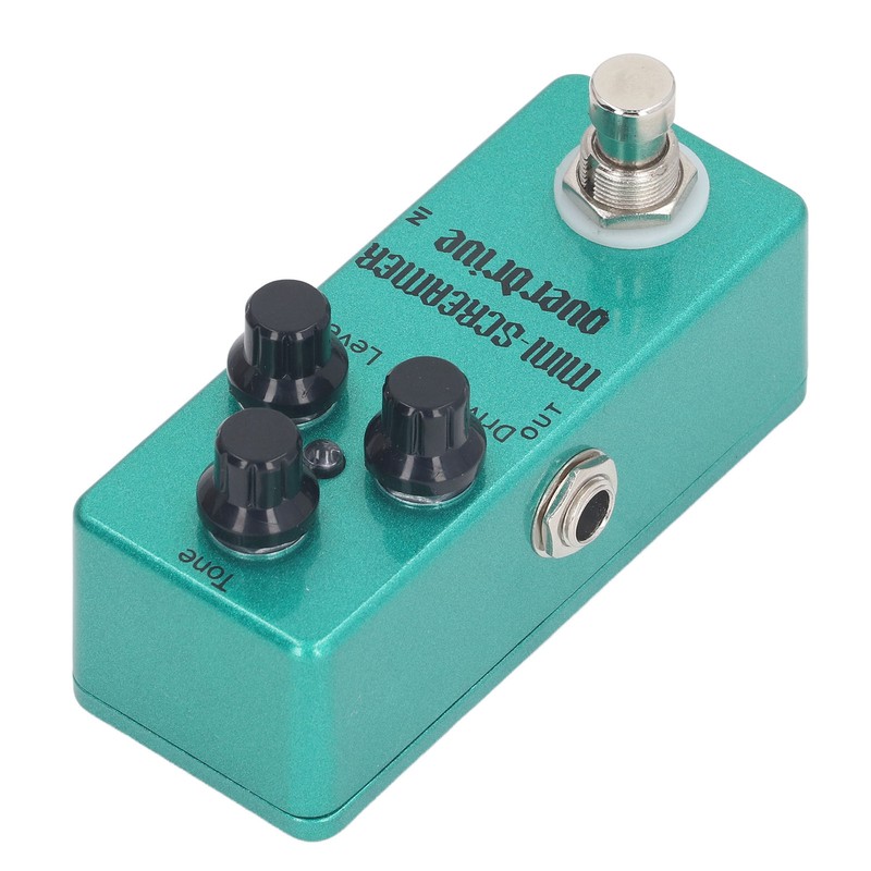 Overdrive Effect Pedal with Drive Level Tone Control Knobs Aluminum