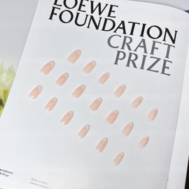 Medium Press On Nails with Designs, KXAMELIE White French Acrylic Artificial Nails with Nail Glue, French Artificial Nails for Women and Girls, Daily Use, Pack of 24