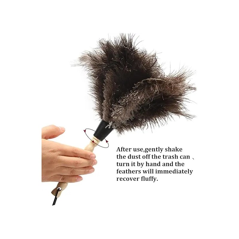 Ostrich Feather Duster Fluffy Natural Genuine Ostrich Feathers Eco-Friendly Reusable
