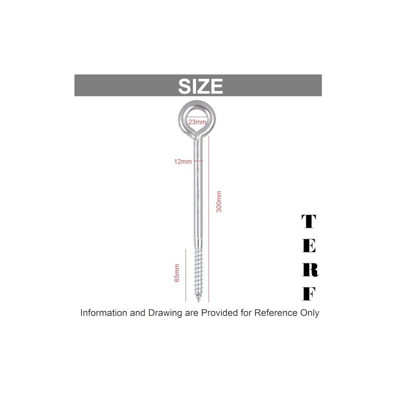 TERF® 12mm X 300mm Welded Screw Eye 12mm X 300mm