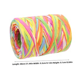 DOITOOL 1roll DIY Raffia Paper Rope Art Line Raffia Ribbon for Wrapping Decorative Paper Packing Rope
