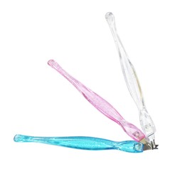 PACKOVE 12Pcs Dead Skin Fork Nail Art Tools for Cuticle Trimming and Removal Dual End Pusher with Non Slip Handle for Home and Salon Use Blue White