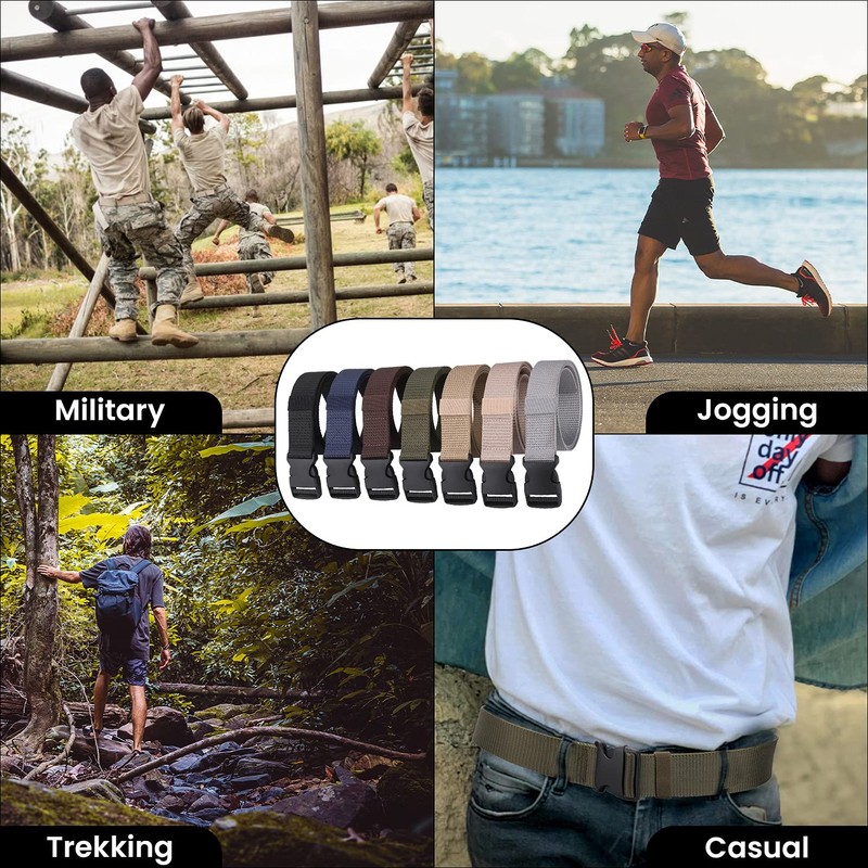 Trimming Shop Nylon Military-Style Webbing Belt, 1.5" Canvas Belt with