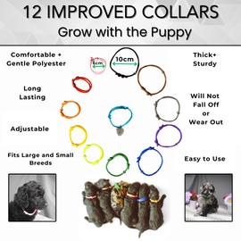 SheffieldSSShop Puppy Whelping Supplies- 52 Piece Puppy Whelping Kit for Puppies Birth- Pregnant Dog Birthing Supplies- Use in Whelping Box- Newborn Puppy Collars for Litter, Puppy Bottles for Nursing