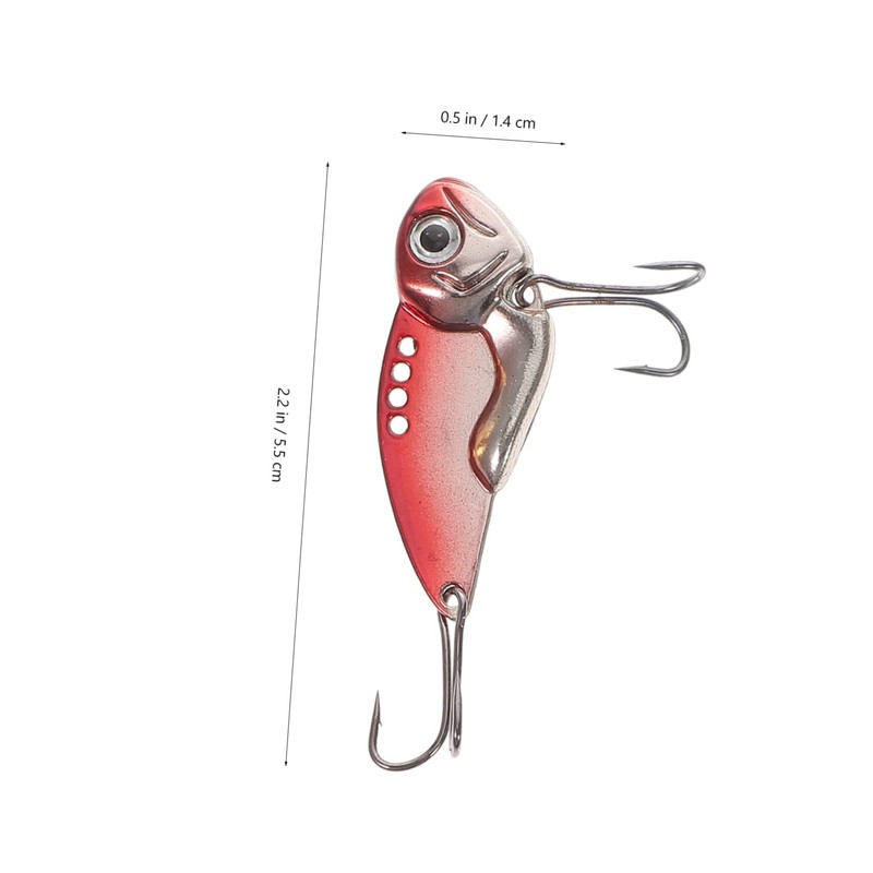 KOMBIUDA 4pcs Realistic Bass Lure Kit Freshwater Saltwater Metal Blade