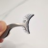 Ora Shopping Eyelash Applicator Helper Tweezers Tool Stainless Steel Round