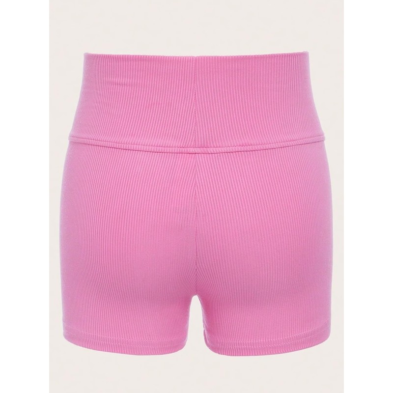 Floerns Girls Dance Shorts Breathable Rib Knit Athletic Running Biker