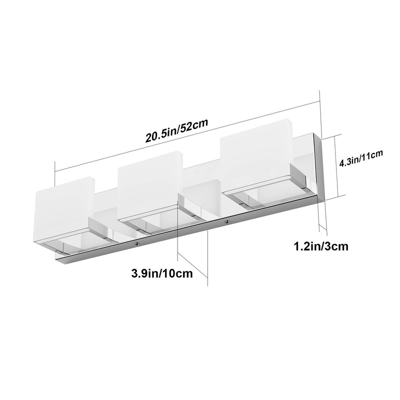 Tipace Modern 3 Lights LED Vanity Light for Bathroom Up