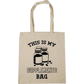 Hippowarehouse This is my supplements bag Tote Shopping Gym Beach Bag 42cm x38cm, 10 litres
