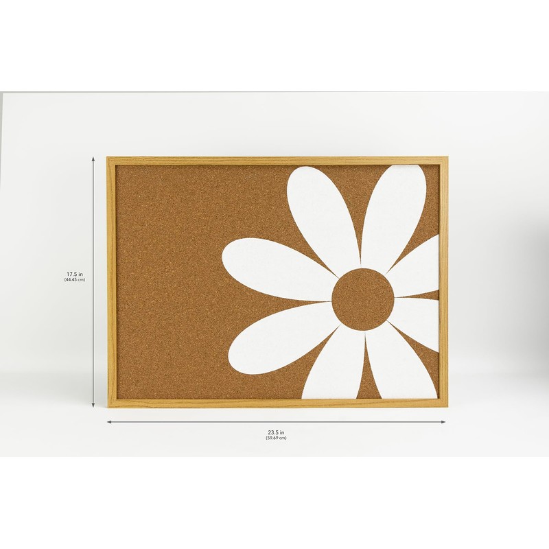 WallPops Daisy White Printed Corkboard, HB6275