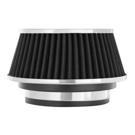 Spectre Universal Clamp-On Air Filter: High Performance, Washable Filter: Round Reverse Tapered; 3 in/3.5 in/4 in Flange ID; 2.625 in (67 mm) Height; 6 in (152 mm) Base; 4.75 in Top, SPE-8161, Black