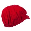 Rectangle Mario and Luigi Embroidered Cotton Newsboy Cap - Red