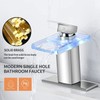 LED Bathroom Sink Faucet, Waterfall Single Handle Vanity Faucets for