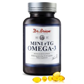 Dr.Brian Fish Oil Supplement 130 Softgel, Highly Absorbed rTG Mini Omega 3 Fish Oil Capsule with EPA/DHA Fatty Acids Vitamin D E, 500mg rTG Omega-3 Support Heart Brain Immune Health No Fishy Taste
