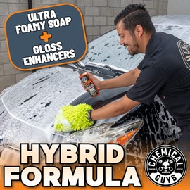 Chemical Guys CWS_808 Hybrid Foaming High Gloss Car Wash Soap (Works with Foam Cannons, Foam Guns or Bucket Washes) Safe for Cars, Trucks, Motorcycles, RVs & More, 128 fl oz (1 Gallon), Orange Scent
