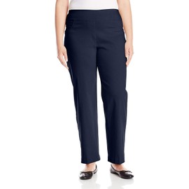 Ruby Rd. Women's Petite Pull-On Solar Millennium Super Stretch Pant, Navy, 10 Petite