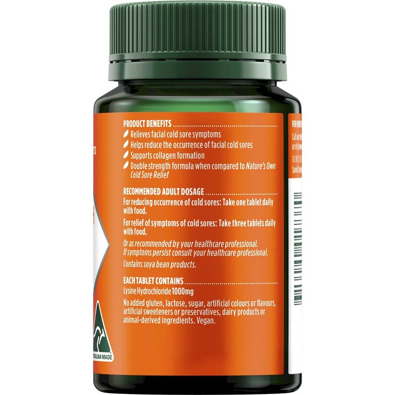 Nature's Own Double Strength Cold Sore Relief ( Lysine 1000mg)