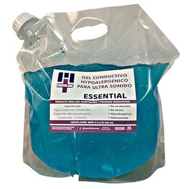 GEL CONDUCTOR HIDROSOLUBLE PARA ULTRASONIDO, ECOSONOGRAMA CON HUMECTANTES DE ALTA VISCOSIDAD DE 4 LITROS. FACIL DE TRANSPORTAR