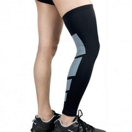 Wrist-Guard Type Compression Leg Sleeve (2-Pack) Black/L