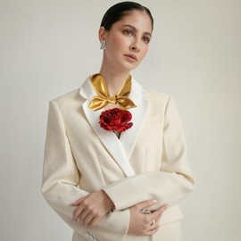 AWOCAN 2PCS Large Satin Square Head Scarf Satin Head Scarves Vintage Square Scarf Bandanas Silk Satin Hair Wrapping Scarves for Women 35Inch/90CM (beige+gold)