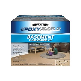 Rust-Oleum 391281 EpoxyShield Basement Floor Coating Kit, Gallon, Tan Satin