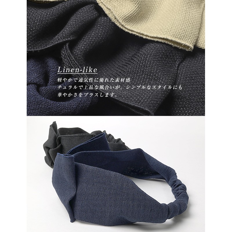 M.H.A.style 21545 Women's Hair Turban Headband with Ribbon Motif, Summer,