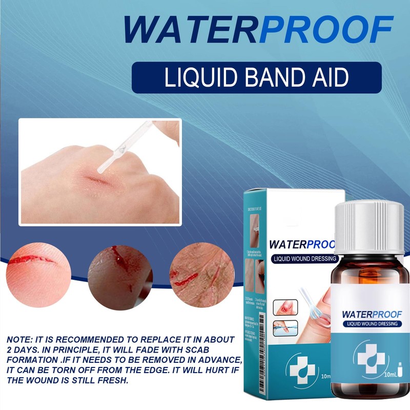 KOAHDE Wasserfester Hautkleber Für Kratzer,Band-Aid,Wasserdichtes Flüssigpflaster für die Haut,Flüssigpflaster Reduziert