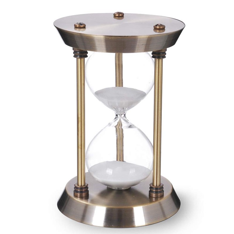 60 Minute Hourglass Sand Timer with Metal Frame, Big Size