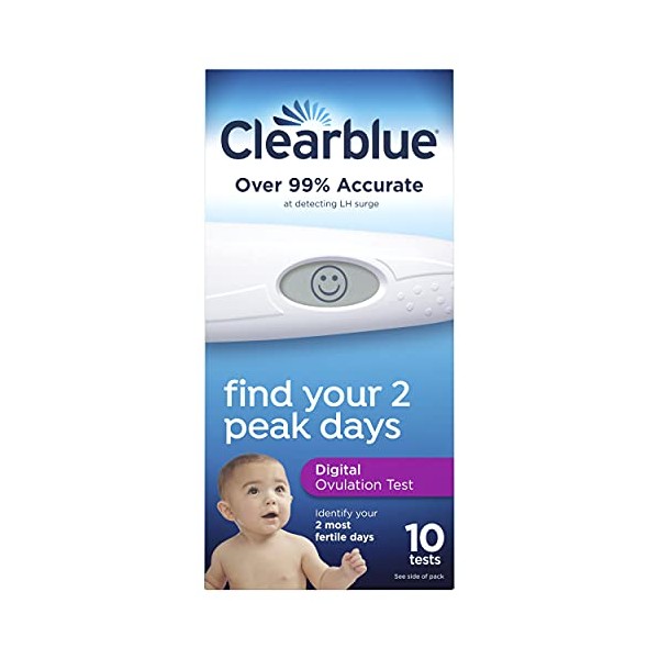 Clearblue Digital Ovulation Predictor Kit, featuring Ovulation Test with digital results, 10 Digital Ovulation Tests.
