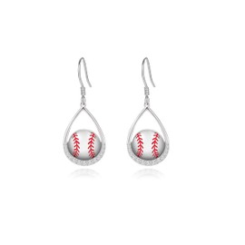 Baseball Earrings for Women S925 Sterling Silver Baseball Jewelry Gifts for Women