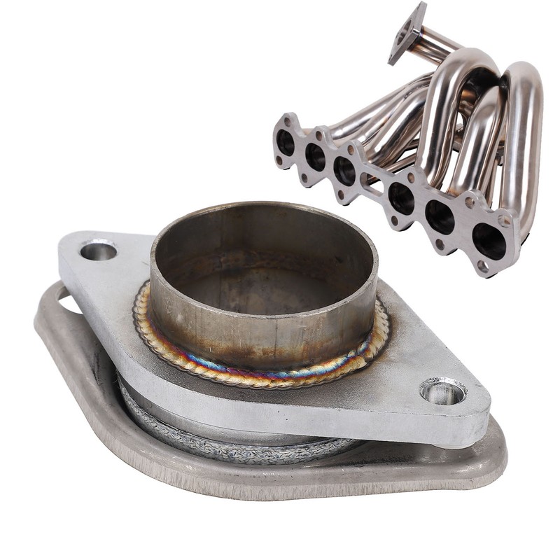 2.5in Donut Gasket with 2pcs Exhaust Manifold Flange for 2