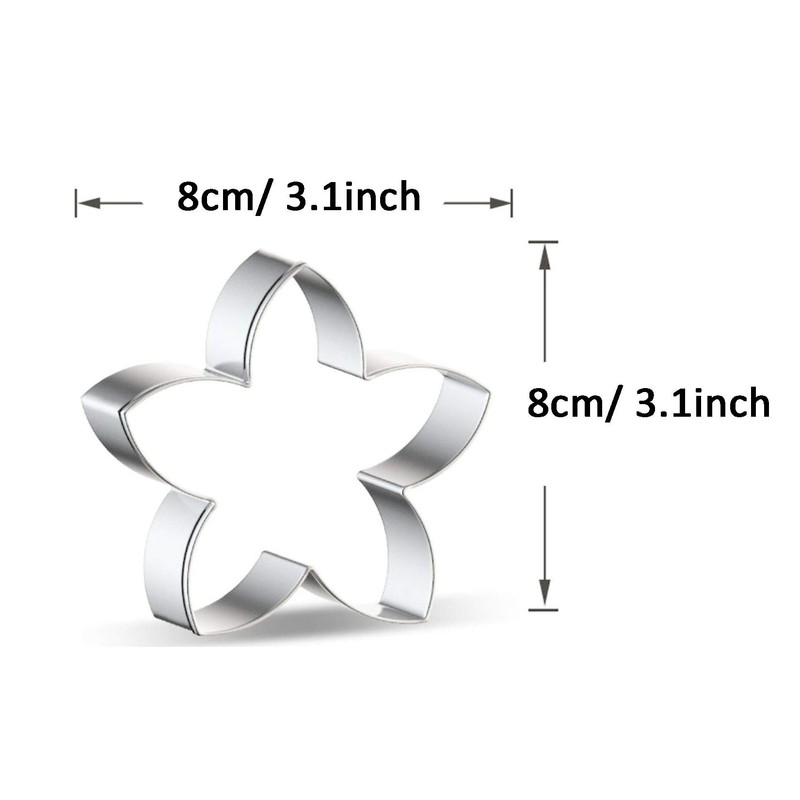 WDYJMALL Frangipani Flower Shape Cookie Cutter - B