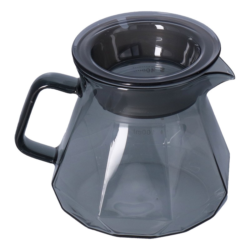 Coffee Kettle Heat Resistant Coffee Sharing Pot Transparent Black Glass