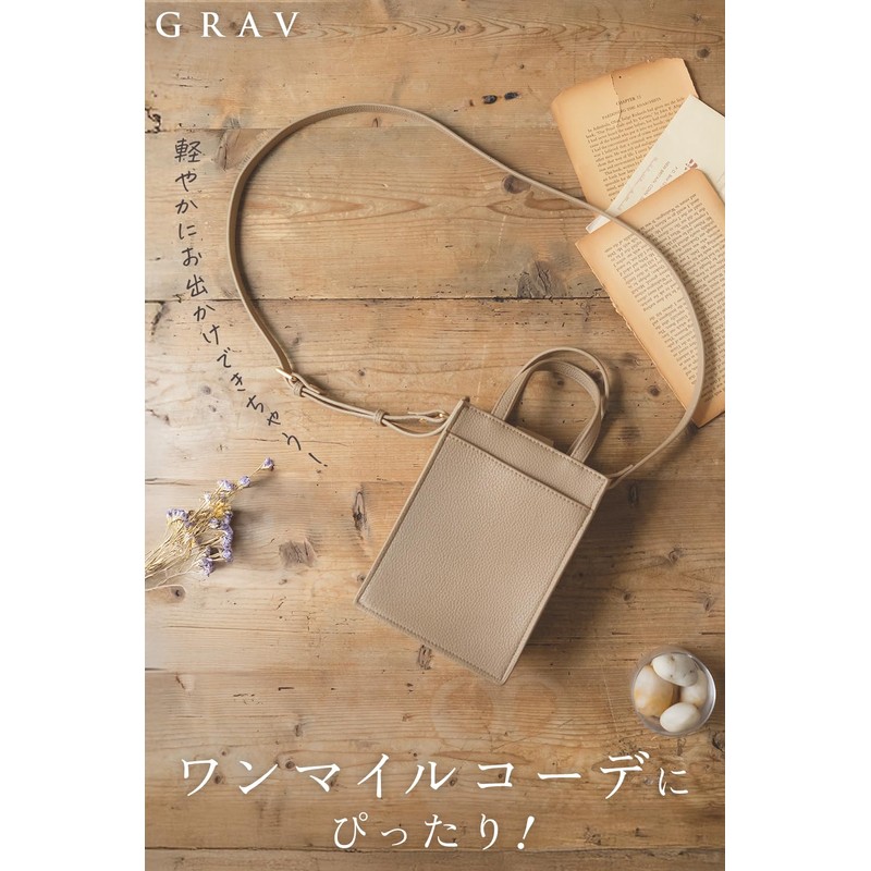 [ GRAV ] ショルダーバッグ スマホショルダー レディース (高見え × 上質感 PUレザー