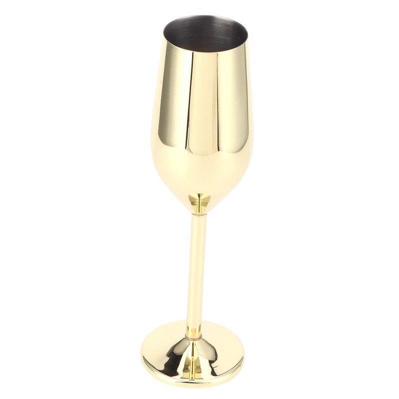 200ml Goblet Stainless Steel Champagne Glass Drinking Cup for Bar/Party