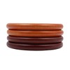 VOANZO 4PCS 2 Colors Wooden Round Shape Purse Handle Bag