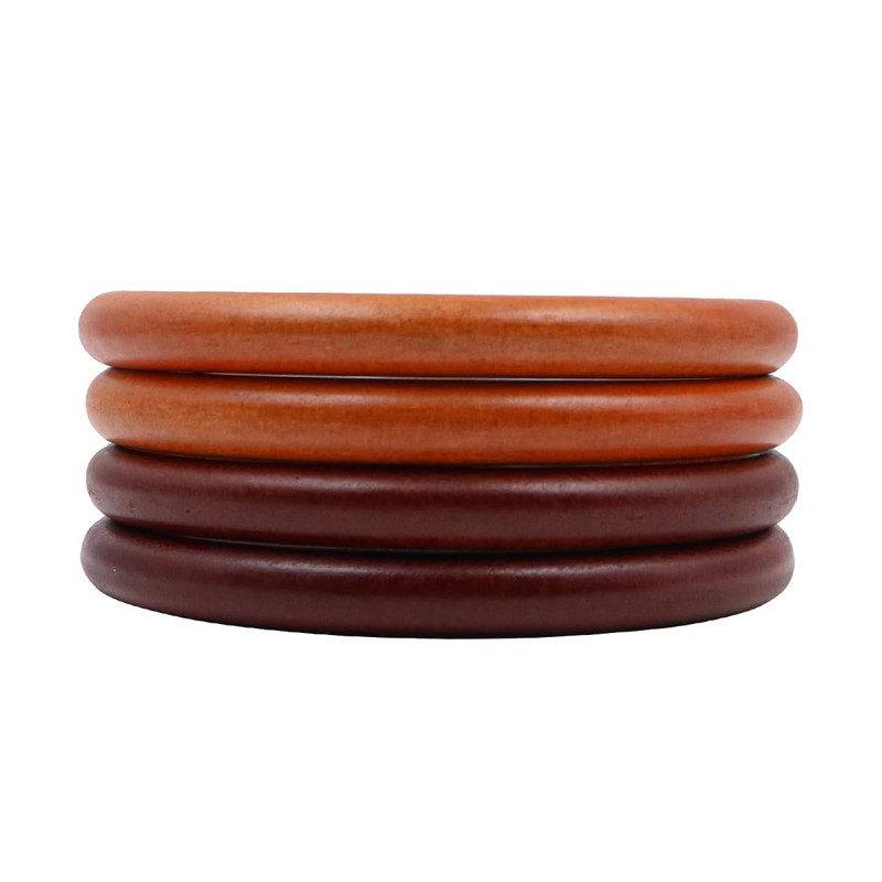 VOANZO 4PCS 2 Colors Wooden Round Shape Purse Handle Bag