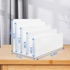 4 Section Acrylic File Organizer for Desk, White Acrylic Desk