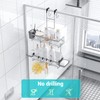 Hanging Shower Caddy Over Door: Silver Rustproof Shower Organizer over