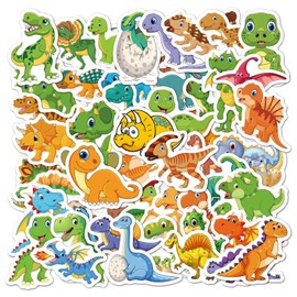 UOCAI 100 Stücke Dino Sticker, Wasserdicht Vinyl Dino Aufkleber Dinosaurier Sticker für Tierbegeisterte, Anime Aufkleber Kinder Jungs für Auto Laptop Skateboard Fahrrad Moped Gepäck