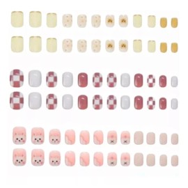 FairyBae 3paquetes Uñas Postizas Tips Decoradas Conejo A023