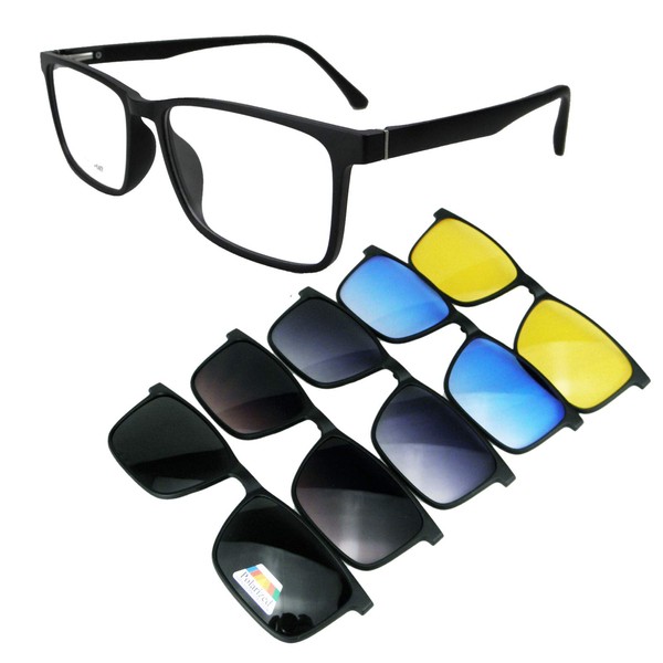 Circleperson Clip on Sunglasses 5 in 1 Optical-grade Magnetic glasses