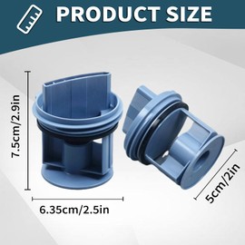 Pack of 2 Washing Machine Accessories, Filter for Washing Machine, Lint Strainer, Drain Strainer, Easy Installation, Compatible with Several Models of Washing Machines, Bosch, Siemens, Constructa,